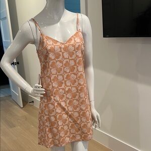 Floral Slip Dress in Peach and White